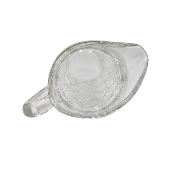 Vintage Pressed Glass Small Pitcher Daisy & Diamond Pattern EAPG Style 5.5” - Picture 5 of 7